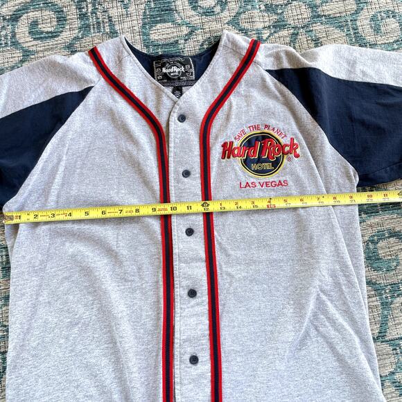 Hard Rock Hotel Las Vegas Baseball Jersey T-Shirt Gray - Size M - Picture 6 of 7